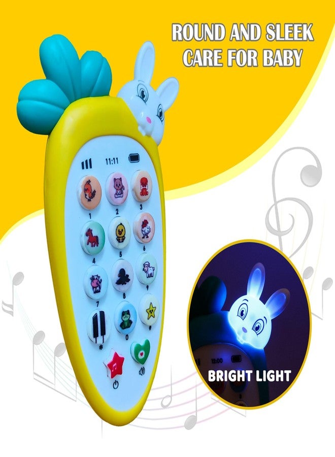 RAINBOW RIDERS Carrot Tunes Melody Phone for Kids Musical Mobile Phone for Kids with Animal Sound,Dialer Sound,Ringtones,Lights, Baterry Operated,Best Birthday Gift for 3+ Years. - Image 2