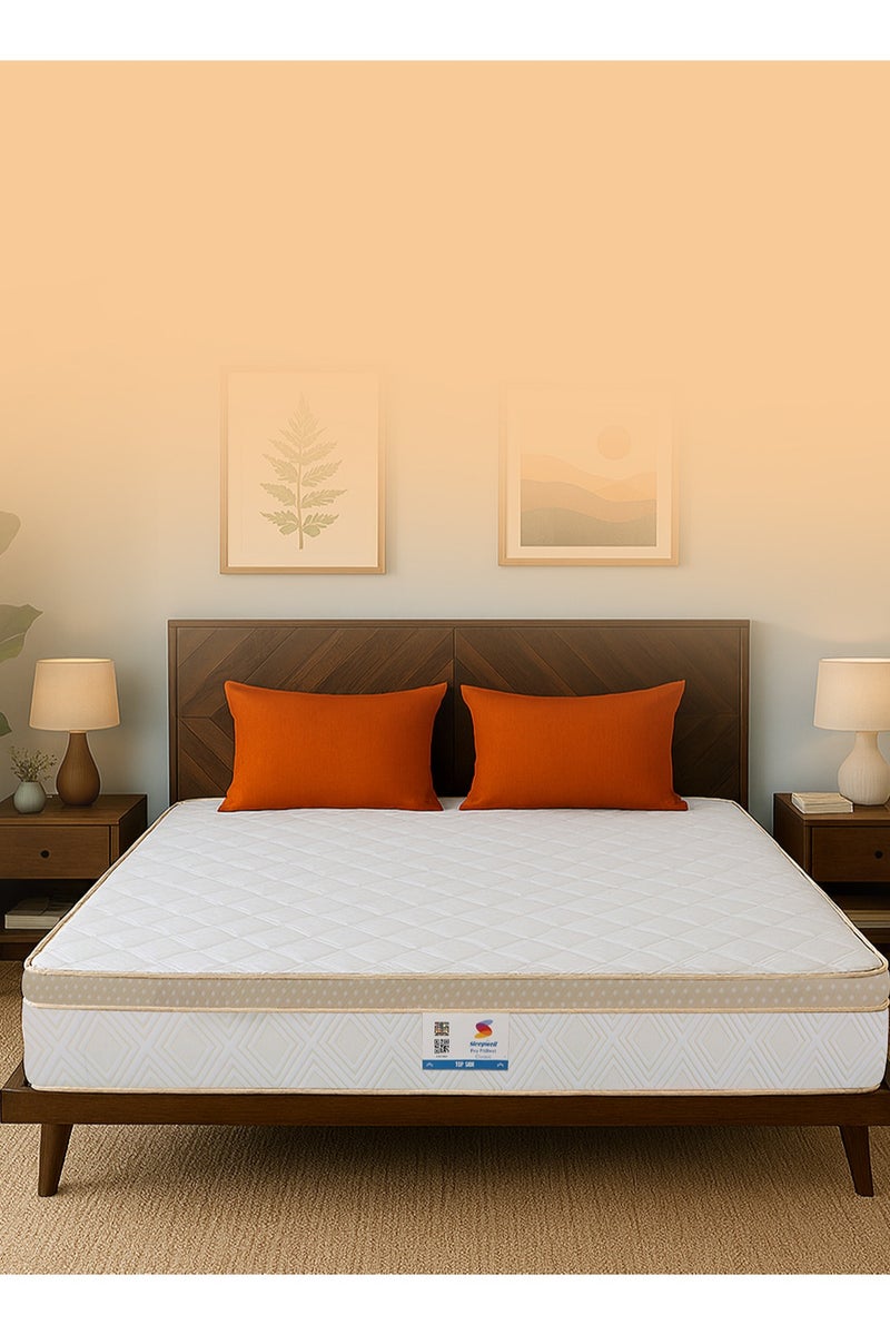 Sleepwell Fitrest Classic | Acuprofile PU Foam | King Bed Size | Medium Firm | Neem Fresche Technology | Anti Sag Mattress (200L x 150W x 20H cm) Thickness 20 cm - Image 1