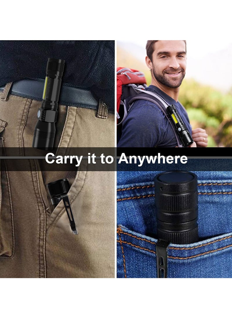 SYOSI - Scorpion Flashlight with Magnet, 3-in-1 Tactical UV 395nm Blacklight, Redlight, and Side Work Light, 1200 Lumen, Zoomable, 7 Modes, IPX6 Waterproof LED Torch, Ideal for Camping - Image 1