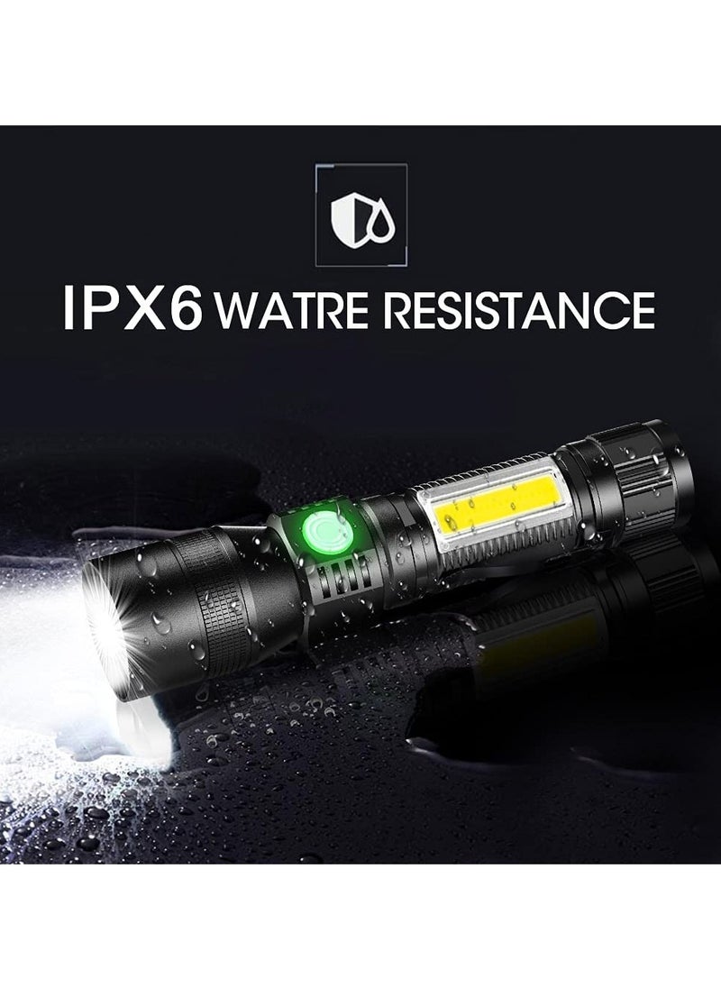 SYOSI - Scorpion Flashlight with Magnet, 3-in-1 Tactical UV 395nm Blacklight, Redlight, and Side Work Light, 1200 Lumen, Zoomable, 7 Modes, IPX6 Waterproof LED Torch, Ideal for Camping - Image 1