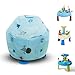 Raweao Kids Water Table Cover Outdoor Kids Toy Cover for Little Tikes Showers Splash Tower Water Table Blue Printed Round Cover Waterproof Dustproof - Image 3