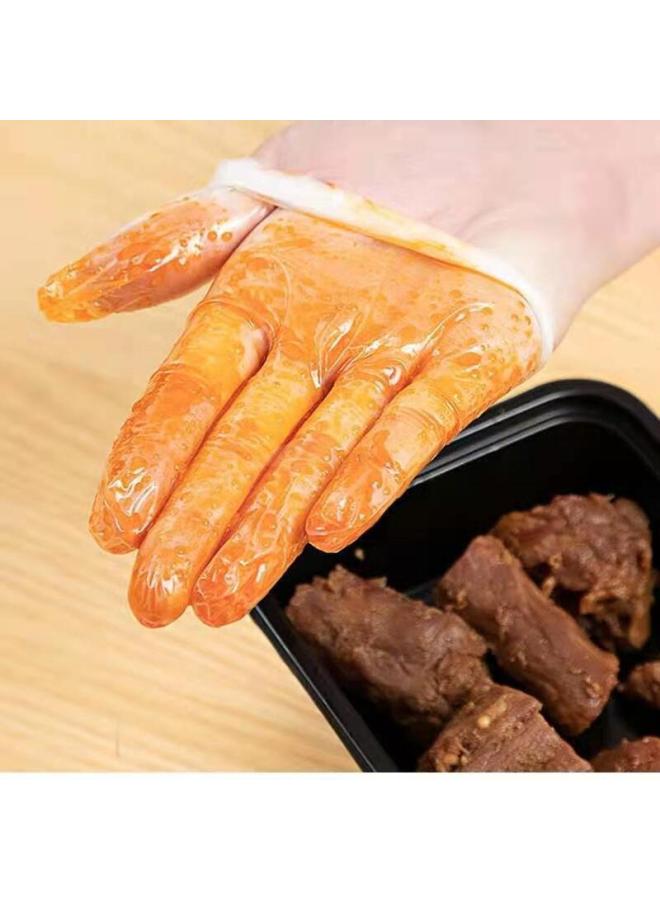 Generic Food Grade Disposable Gloves TPE Thickened Transparent Alternative Nitrile Food Household Plastic Film-Colour:S Size  Hands Are Too Small⚑⚑-Specification: 4 Bags⚑⚑ - Image 3