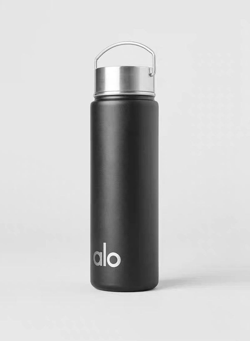 ألو زجاجة معزولة بالفراغ من الفولاذ المقاوم للصدأ الرياضية ، مناسبة لعقد الماء ، الشاي الجليدي ، الشاي الساخن ، إلخ ، بسعة 710 مللي لتر - Image 1