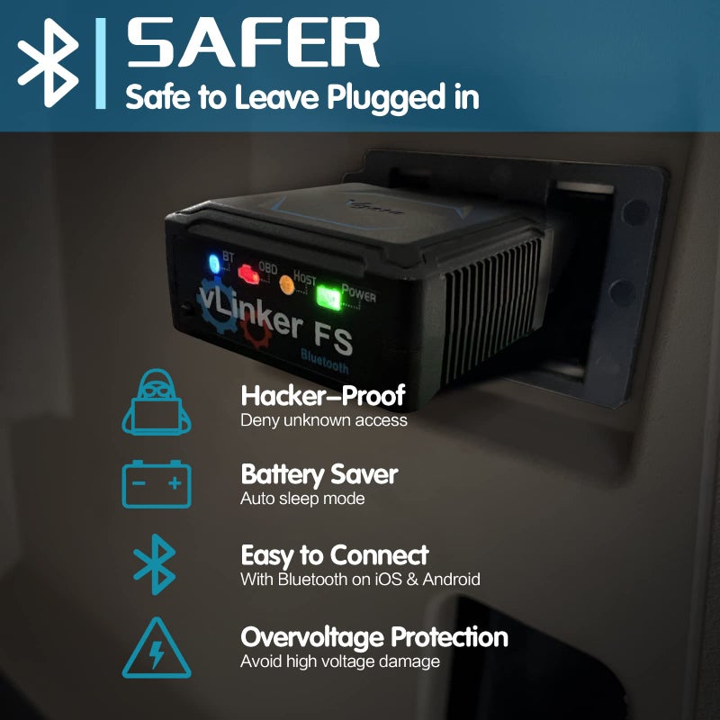 Vgate vLinker FS Bluetooth OBD2 Diagnostic Scan Tool, OBDII Car Code Reader for iOS, Android & Windows - Image 3