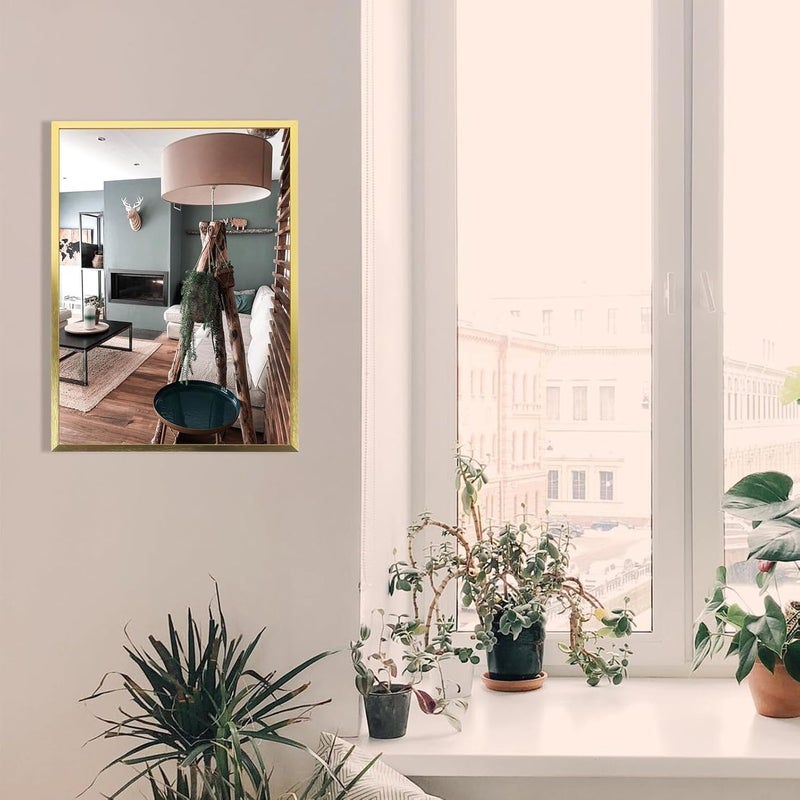 إطار صور من سبيكة الألمنيوم A3، مقاس 30×42 سم، بحواف ضيقة، مزين بطلاء ذهبي، مناسب لديكور المنزل وعرض الصور ف�� المكتب - Image 4