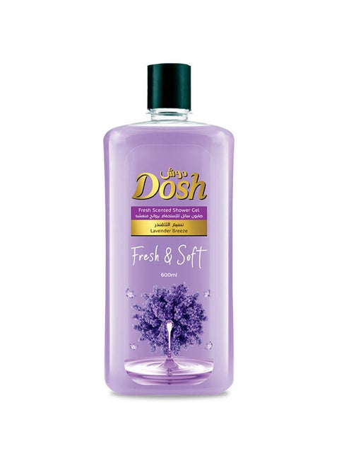 Fresh Scented Shower Gel Lavender Breeze 600ml