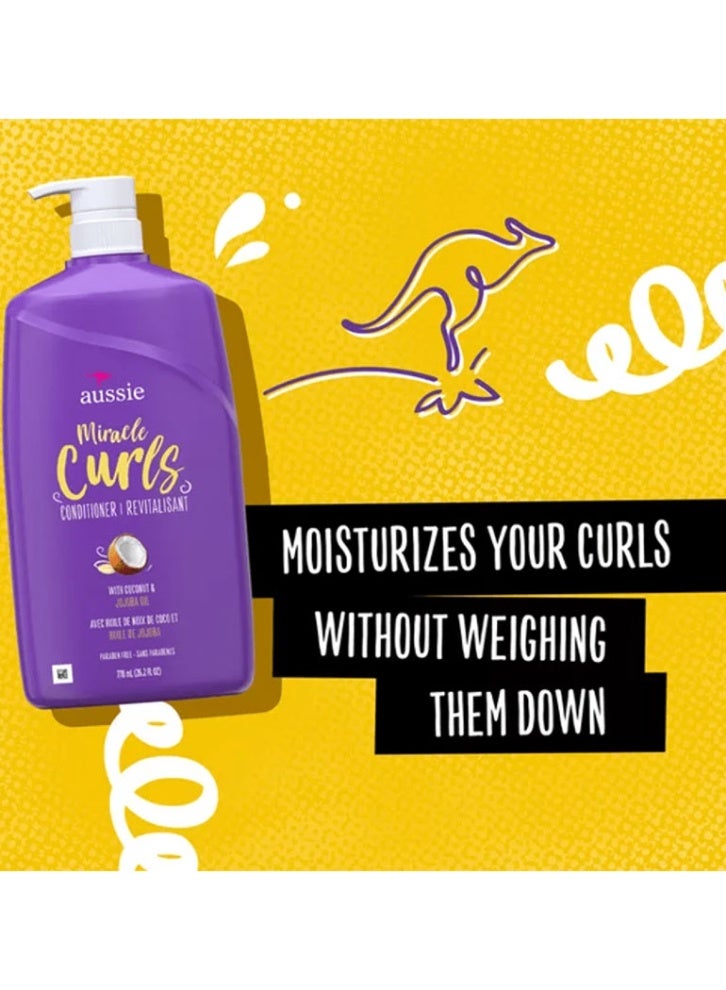 أوسي بلسم ميراكل للشعر الكيرلي بزيت جوز الهند وزيت الجوجوبا من اوسي - 778 مل - Image 2