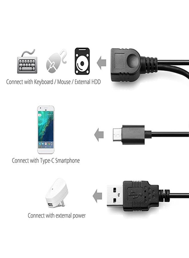 chenyang USB C OTG Cable USB 3.1 Type C to USB 2.0 OTG Data Cable with USB Power - Image 3