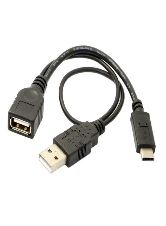 chenyang USB C OTG Cable USB 3.1 Type C to USB 2.0 OTG Data Cable with USB Power - Image 1