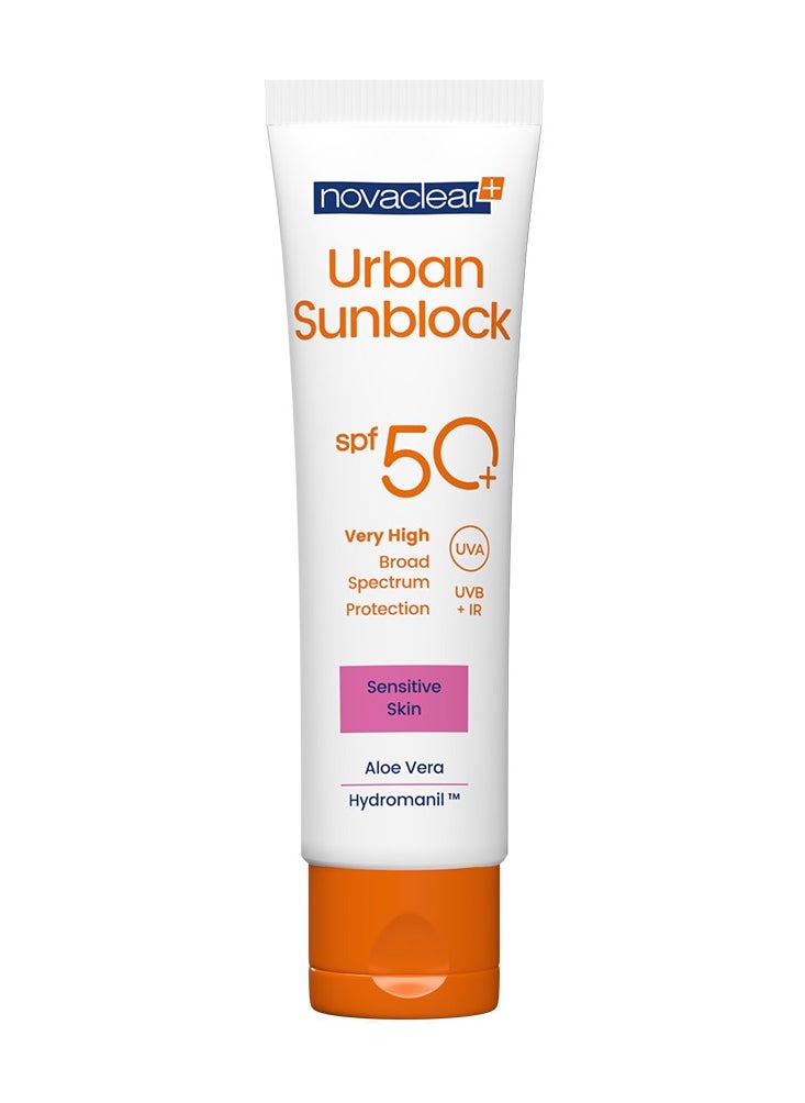 novaclear - Urban Sunblock SPF 50+ Sensitive Skin 40ML - Image 1