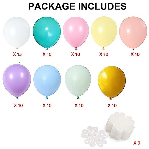 TOYXE Rubber Daisy Flower Balloons Diy Kit Party Decorations For Birthday Baby Shower Wedding Anniversary Groovy Fairy Retro Hippie Theme Decor Set Of 104 Pcs,Multicolor - Image 2