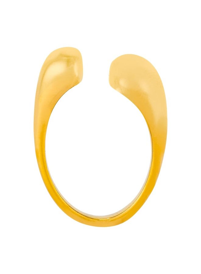 KUSHAL'S Fashion Jewellery Gold Polished Copper Trendy Zircon Finger ring, Best for Casual Wear & Special Occasion - 455163 - Image 1