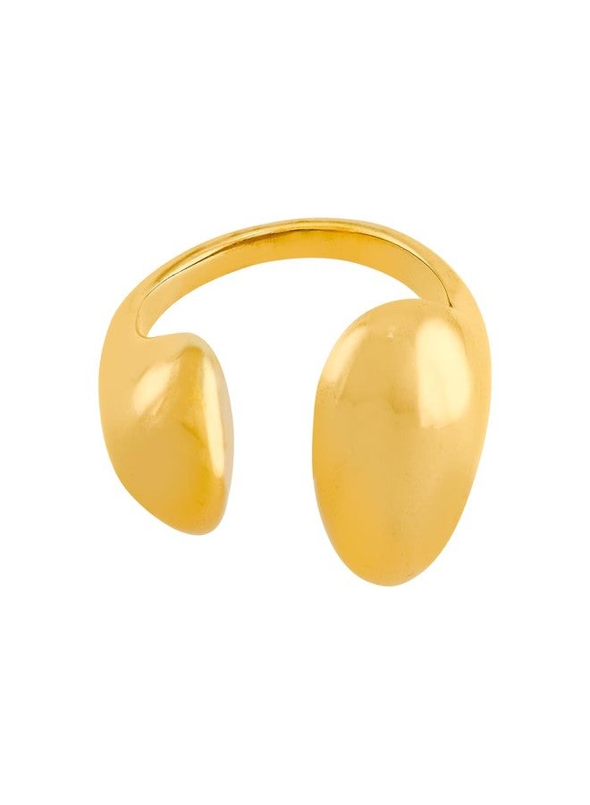 KUSHAL'S Fashion Jewellery Gold Polished Copper Trendy Zircon Finger ring, Best for Casual Wear & Special Occasion - 455163 - Image 4