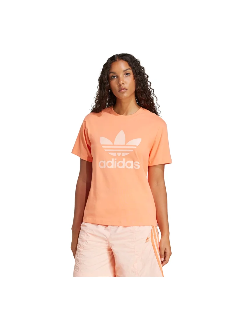 اديداس adidas TREFOIL TEE Orange Originals Women T-SHIRTS