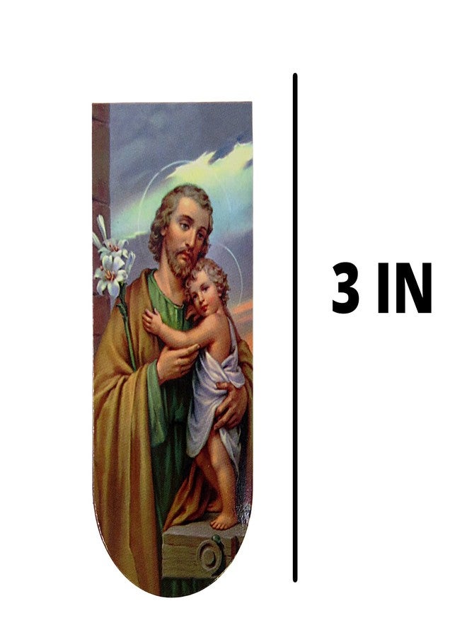 Needzo Foldable St Joseph The Protector Magnetic Bookmark for Men with Prayer on The Back, Religious Gifts for Catholic Fathers, 3 Inches - Image 2