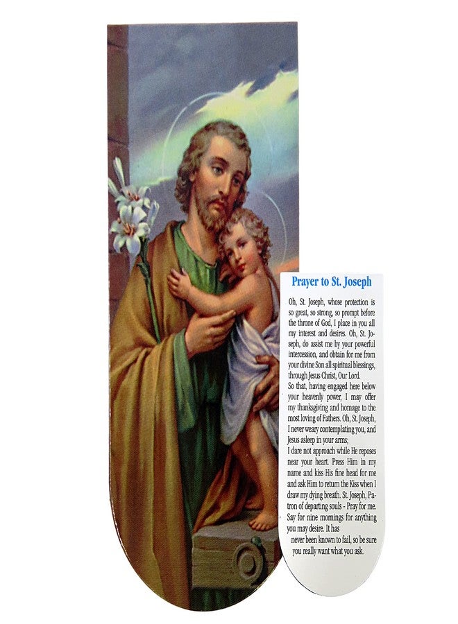 Needzo Foldable St Joseph The Protector Magnetic Bookmark for Men with Prayer on The Back, Religious Gifts for Catholic Fathers, 3 Inches - Image 1