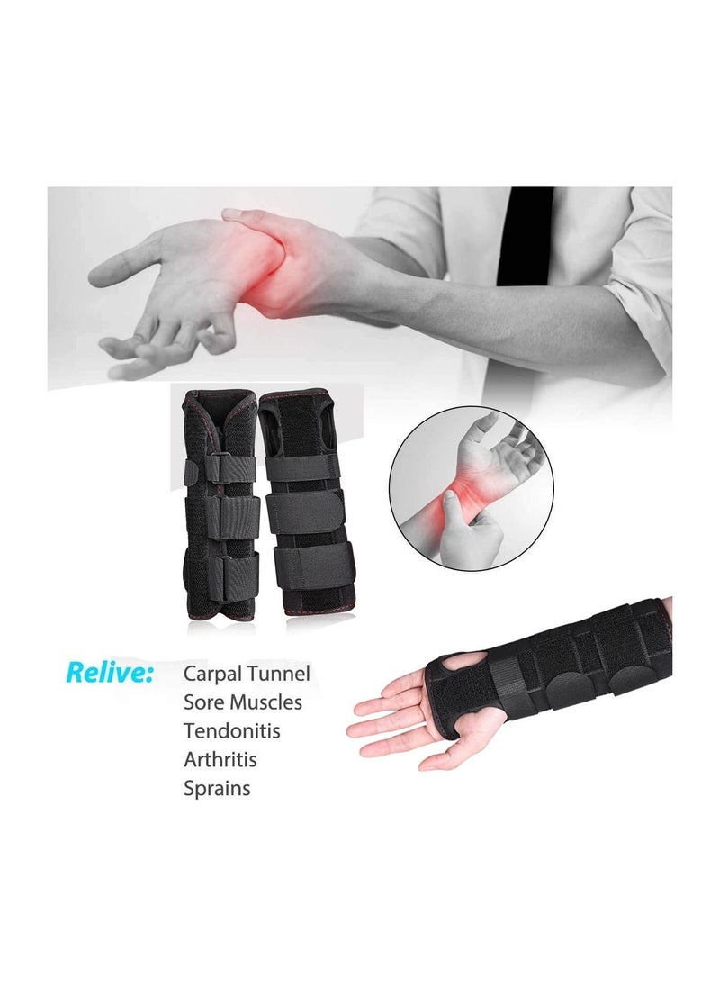 Wrist Brace for Carpal Tunne Wrist Splint for Tendonitis and Arthritis Pain Relief Adjustable Wrist Support with Aluminum Bar for  Right and Left Hand