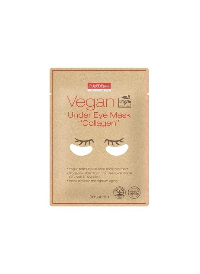 Purederm Vegan Under Eye Collagen Mask – 30 Sheets 