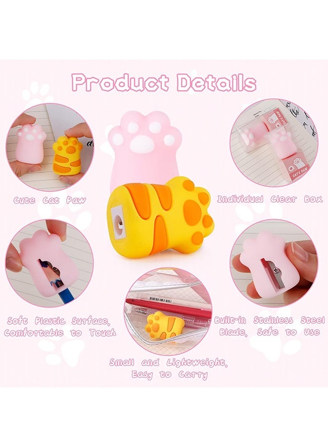 كوانتوم أربع قطع من مبراة أقلام رصاص يدوية على شكل مخلب قطة، مناسبة للأطفال، للمكتب والمنزل والمدرسة - Image 3