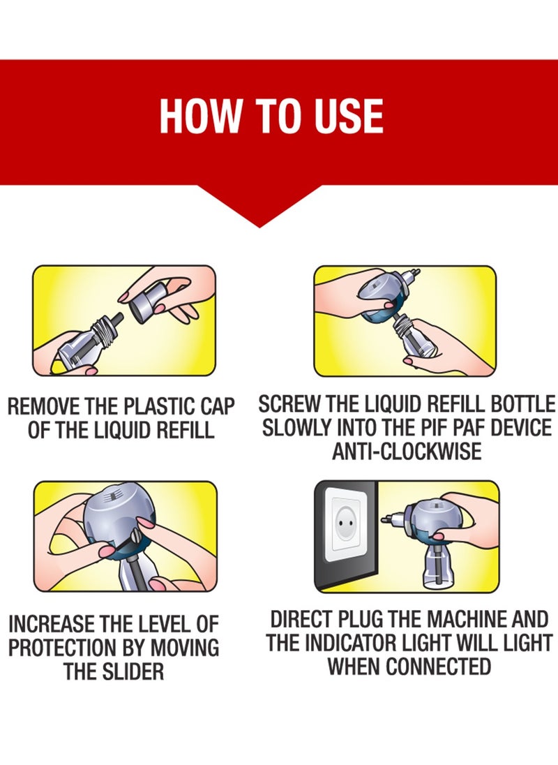 Pif Paf - Power Gard 60 Nights Liquid Mosquito Killer Refill 45 ml - Image 1