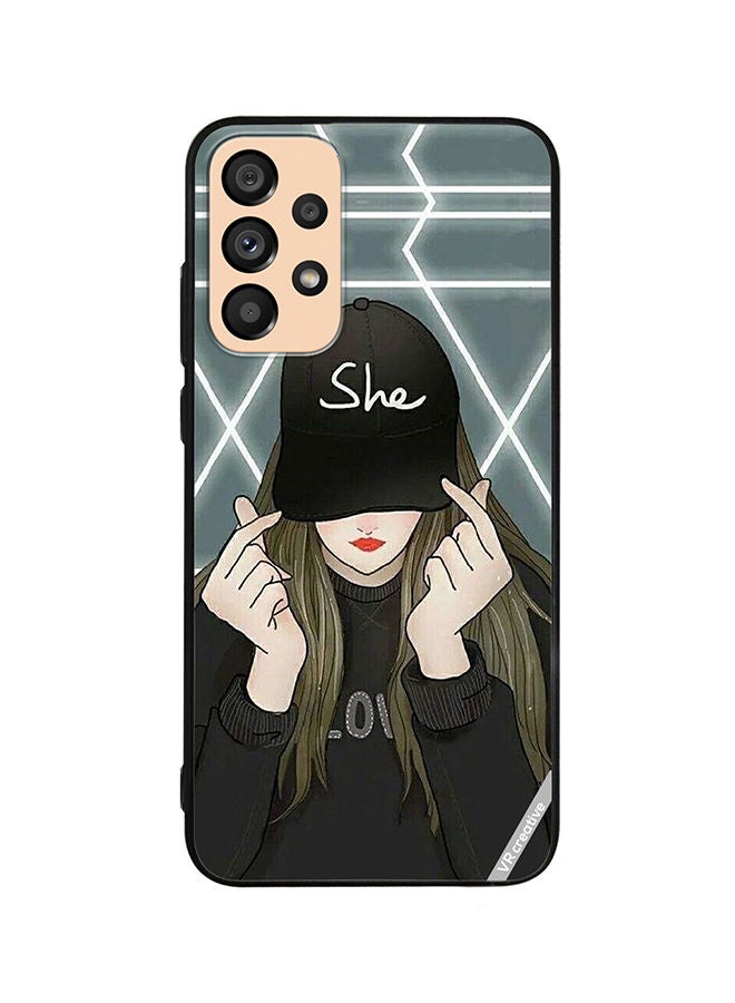 VR CREATIVE Protective Case Cover For Samsung Galaxy A53 5G She On Cap Design Multicolour - Image 1