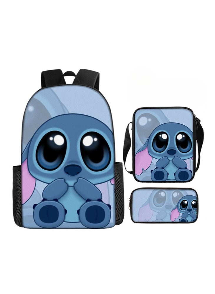 STITCH The new Stitch backpack, pencil case, shoulder bag, three-piece suit, men's and women's leisure sports travel backpack, student school backpack - Image 1