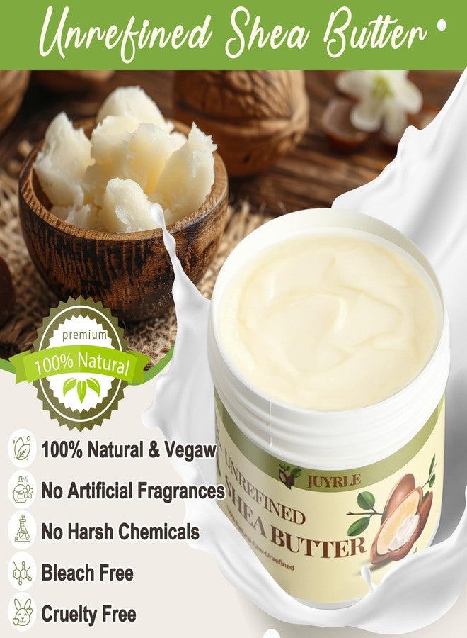 JUYRLE Shea Butter Raw Organic- Pure & Raw Virgin Unrefined, African Shea Butter for Hair, Extremely Dry Skin, DIY Whipped Moisturizing Body Lotion, Body Butter for Women and Men- 16oz - Image 2