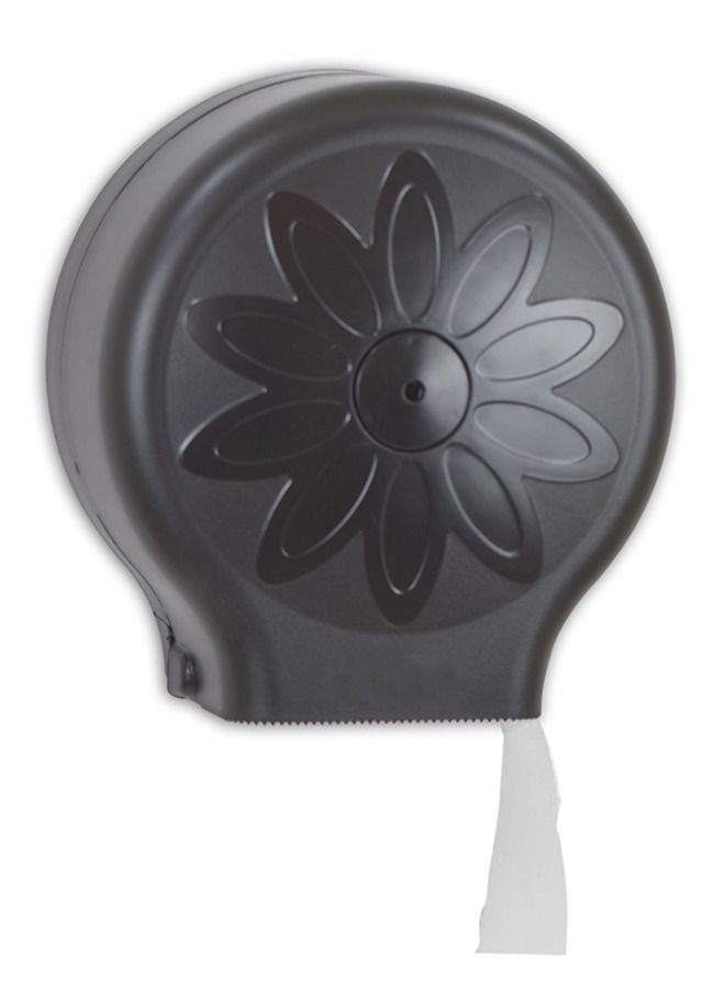 LACOT GENERAL TRADING LLC Mini Jumbo Toilet Roll Dispenser with Safety Key Locking System-Black  - Image 1