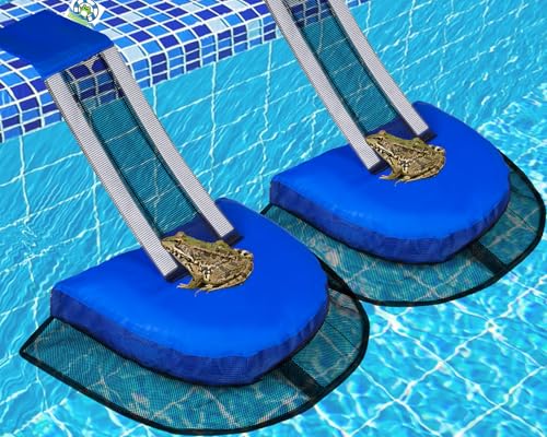 LCHUANG Pool Animal Escape Ramp FrogSaverLog for 2Pcs Swimming Pools Wildlife Rescue DeviceDurable Above Ground Pool Critter Ramp Prevent Drowning with Easy Install Pool SafetyReusable Blue2Pack - Image 1