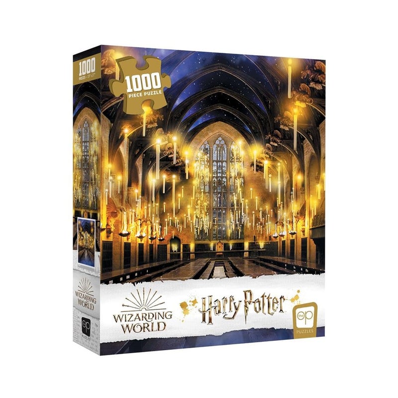 USAopoly Harry Potter Great Hall 1000 Piece Jigsaw Puzzle | Artwork from Harry Potter Films Featuring Hogwarts Great Hall | Official Collectible Harry Potter Merchandise