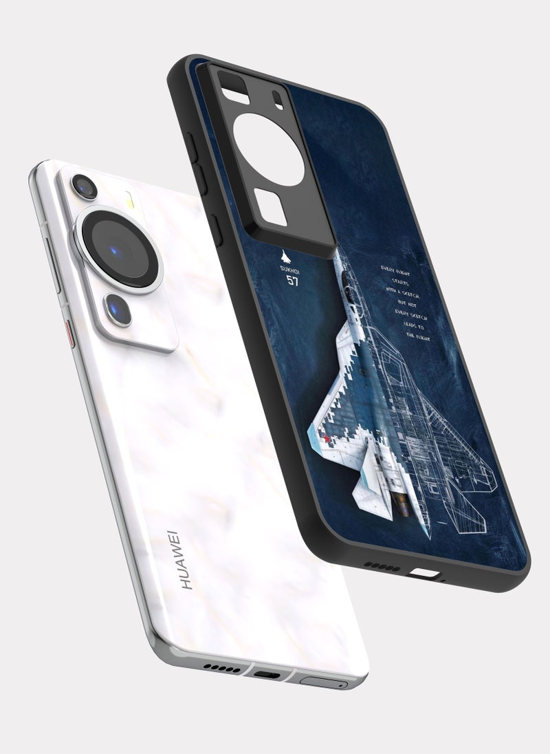 PXLAAT Huawei P60 Pro case cover Russian Sukhoi Su-57 Aircraft - Image 2