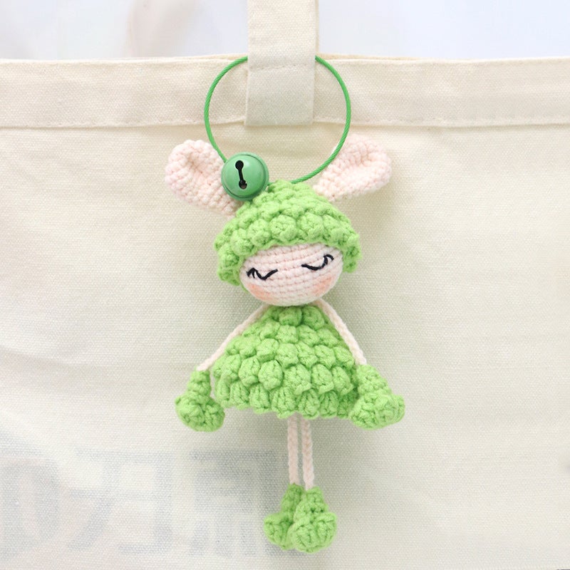 Finished Handmade Crochet Doll Knitted Hanging Doll Hanging Wool Woven Lamb Pendant Keychain Doll Pendant - Image 2