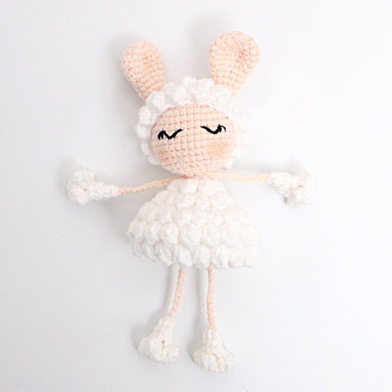 Finished Handmade Crochet Doll Knitted Hanging Doll Hanging Wool Woven Lamb Pendant Keychain Doll Pendant - Image 5