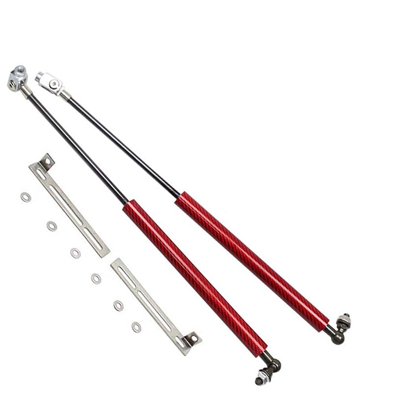 Generic TSUBASA Lift Supports for Scion FR-S 2012-2016 for Toyota 86 for Subaru BRZ 2012-2018 Front Bonnet Hood Modify Carbon Fiber Gas Charged Shock Dampers Spring Struts Bar (2 PCS) (Red carbon fiber)  - Image 1