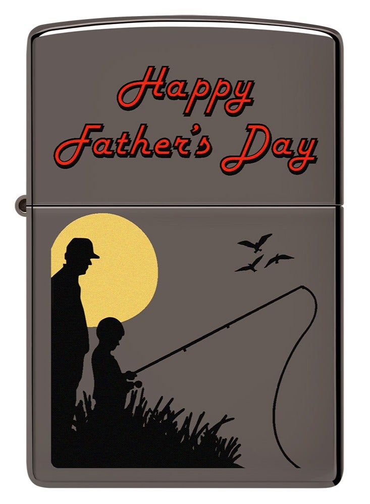 Zippo ولاعة مقاومة للرياح سوداء بمناسبة عيد الأب Ci418848 150 - Image 2
