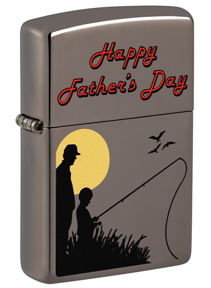 Zippo ولاعة مقاومة للرياح سوداء بمناسبة عيد الأب Ci418848 150 - Image 1