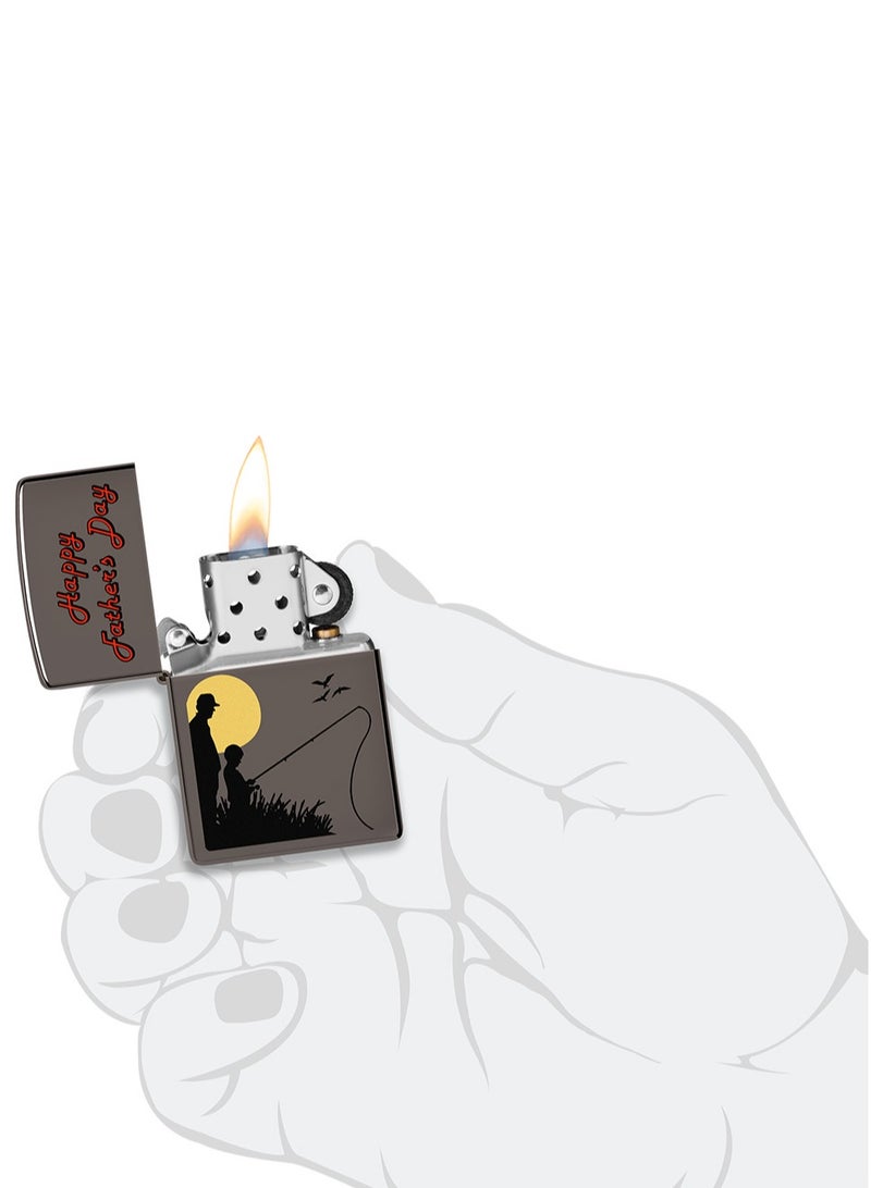 Zippo ولاعة مقاومة للرياح سوداء بمناسبة عيد الأب Ci418848 150 - Image 5