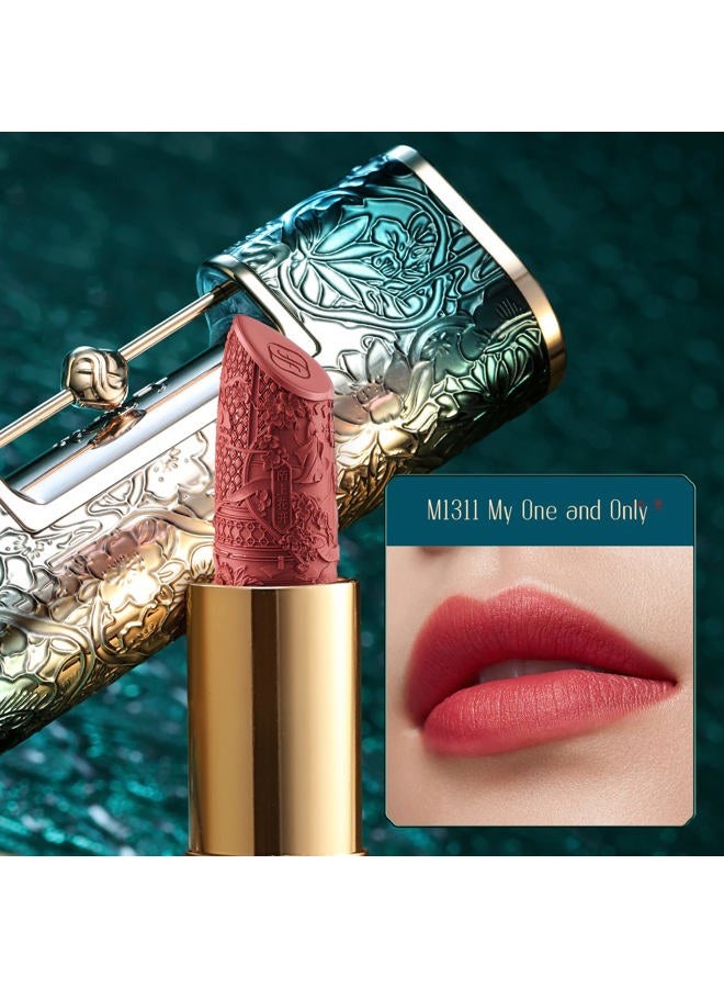 Florasis Blooming Rouge Love Lock Lipstick Long-Lasting Sculpting Lipstick Misty Matte Finish Lightweight Nourishing for Everyday Use (M1311 My One and Only) - Image 3