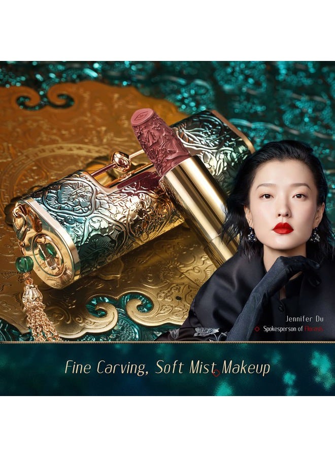 Florasis Blooming Rouge Love Lock Lipstick Long-Lasting Sculpting Lipstick Misty Matte Finish Lightweight Nourishing for Everyday Use (M1311 My One and Only) - Image 5