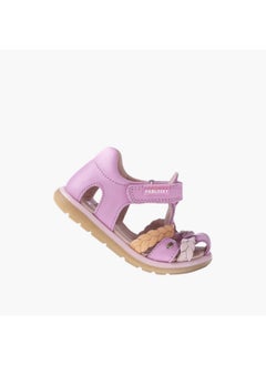 Pablosky Girls' Braided Sandals with Hook and Loop Closure  - Image 3