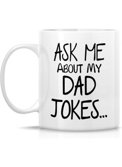 Funny Mug - Ask Me About My Dad Jokes 12 Oz Ceramic Coffee Mugs - Funny, Sarcasm, Sarcastic Pregnancy Announcement Reveal Birthday Gifts For New Father, Husband, Boyfriend, Friends, Coworkers - pzsku/Z9A59DA0DFA682AFF41EEZ/45/_/1720691815/aa24140f-3fe6-4413-9617-1852ccd3af32