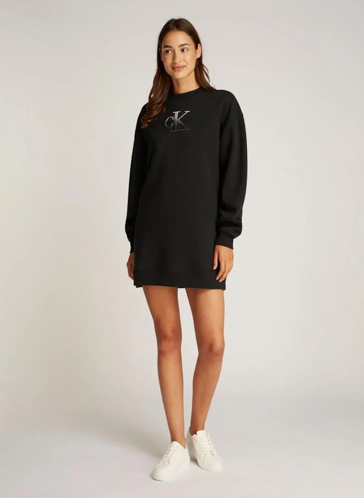 كالفن كلاين جينز Logo Detail Knitted Dress