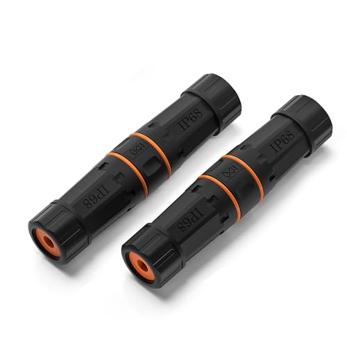 Dingsun Waterproof RJ45 Coupler, IP68 Ethernet Coupler, Female to Female Ethernet Outdoor LAN Cable Connector for Cat5 /Cat5e/Cat6(2Pack) - Image 1