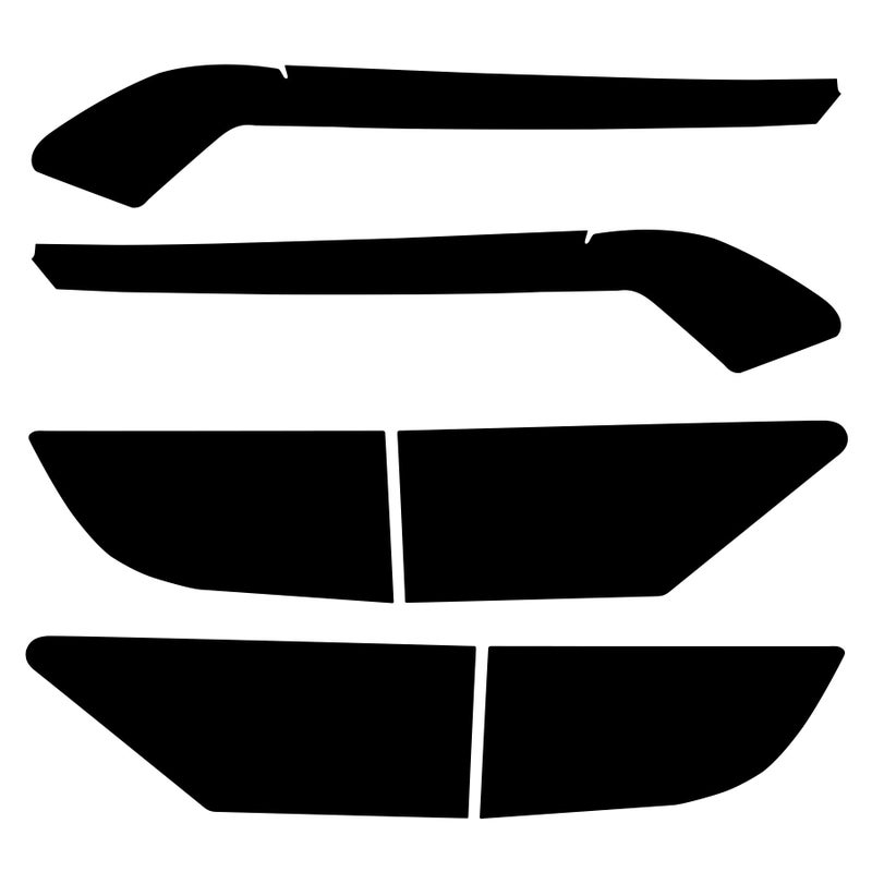 NDRUSH NDRUSH Smoked Light Stickers Kit Overlays Headlight Eyelid Vinyl Tint Film Blackout Tail Light Wrap Cover Compatible with Dodge Durango 20142021 