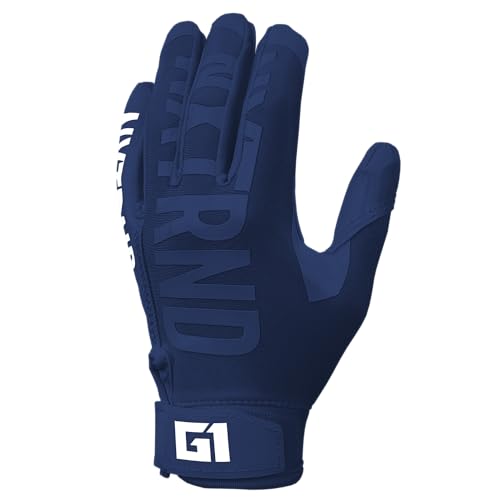 NXT NXTRND Nxtrnd G1 Youth Football Gloves, Kids Sticky Receiver Gloves (Navy Blue, Youth Medium) - Image 2
