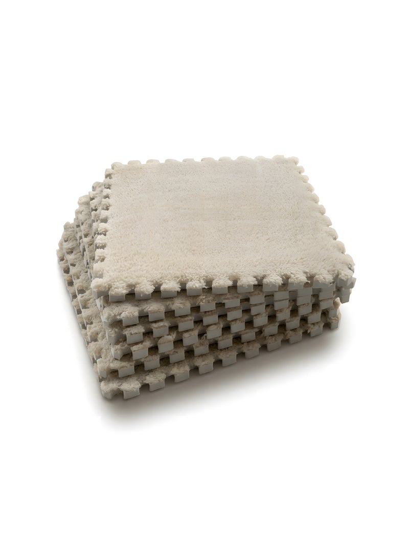 بيوينتي ١٢ قطعة من بلاط الأرضية الإسفنجي التفاعلي، بواجهة إي في آي سميكة، بحواف واقية، مناسب لممارسة الرياضة، واليوغا، وغرف اللعب (١١.٨٥ × ١١.٨٥ إنش، جملي) - Image 1