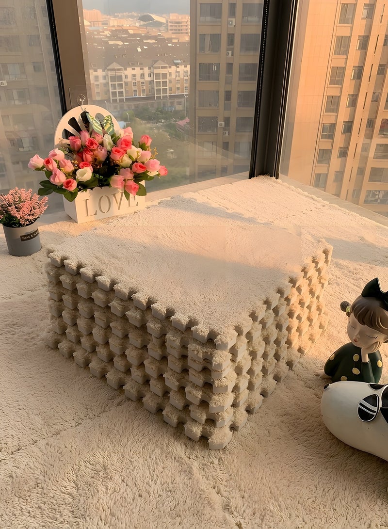 بيوينتي ١٢ قطعة من بلاط الأرضية الإسفنجي التفاعلي، بواجهة إي في آي سميكة، بحواف واقية، مناسب لممارسة الرياضة، واليوغا، وغرف اللعب (١١.٨٥ × ١١.٨٥ إنش، جملي) - Image 1