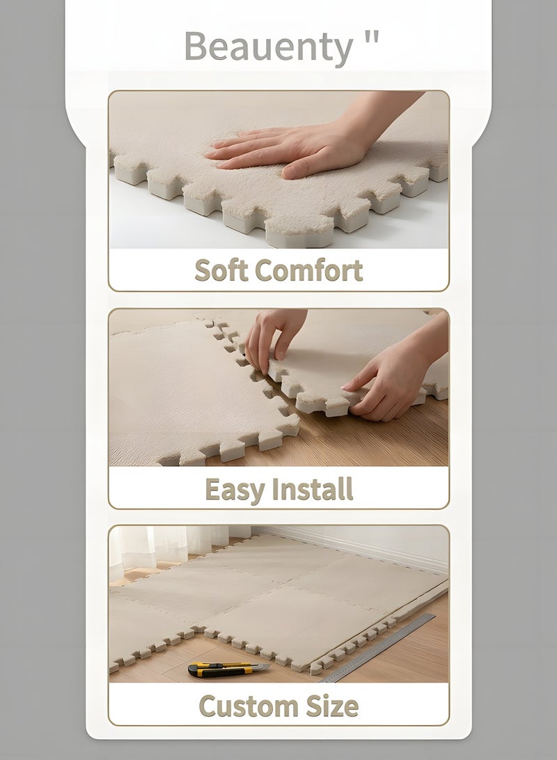 بيوينتي ١٢ قطعة من بلاط الأرضية الإسفنجي التفاعلي، بواجهة إي في آي سميكة، بحواف واقية، مناسب لممارسة الرياضة، واليوغا، وغرف اللعب (١١.٨٥ × ١١.٨٥ إنش، جملي) - Image 2