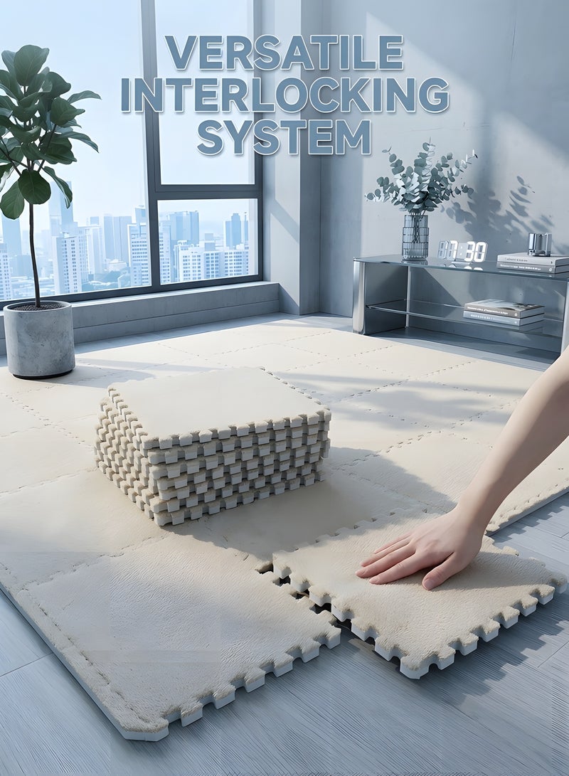 بيوينتي ١٢ قطعة من بلاط الأرضية الإسفنجي التفاعلي، بواجهة إي في آي سميكة، بحواف واقية، مناسب لممارسة الرياضة، واليوغا، وغرف اللعب (١١.٨٥ × ١١.٨٥ إنش، جملي) - Image 5