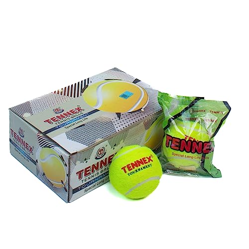 TENNEX Tennis Ball - Lightweight, Durable for Tennis/Cricket Training (Pack of 6, Extra Light Yellow) - Image 2